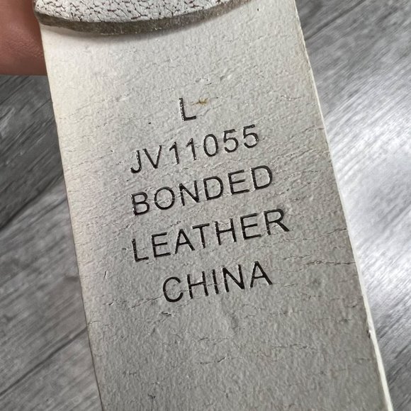 Y2K White Speckled Flower Belt, Marked as a Size Large - Picture 5 of 6